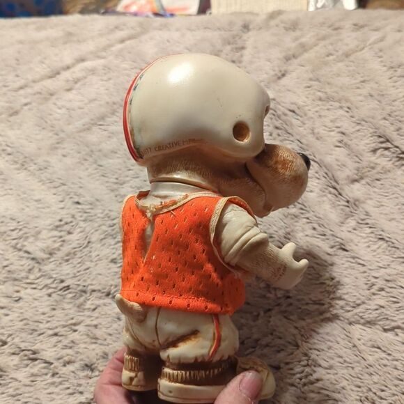 Vtg Rare 1977 Creative Mfg Football Player Dog Promo Bank & Georgia marbleholder - Picture 3 of 10